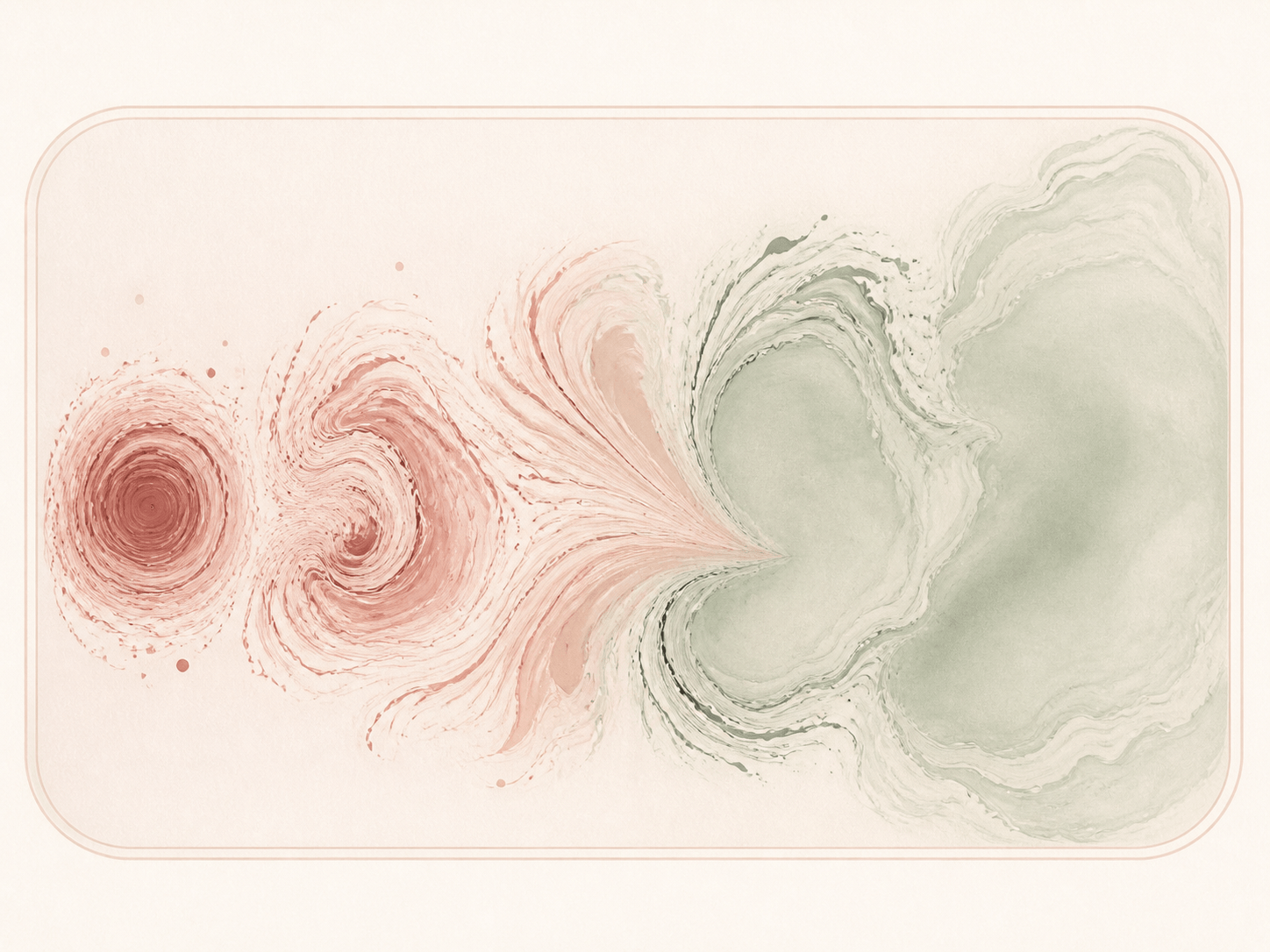 Soft abstract shapes suggesting calm and healing
